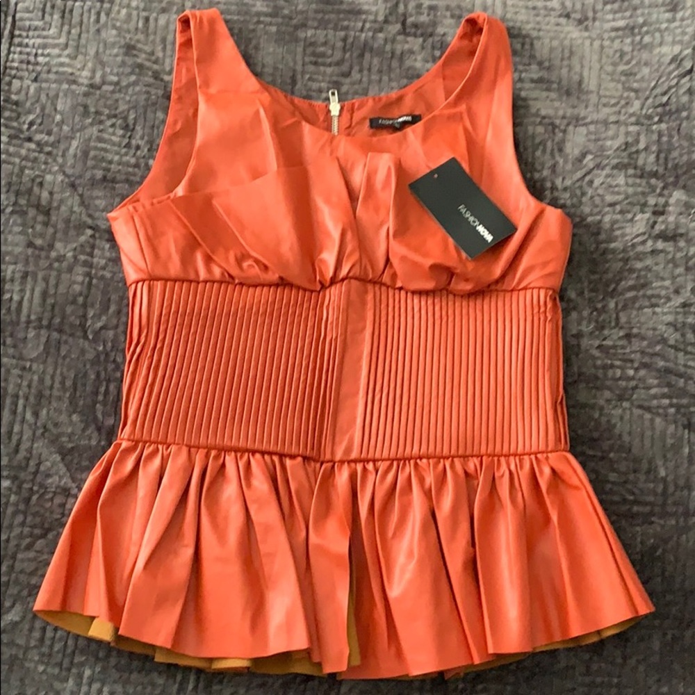Fashion nova• orange blouse